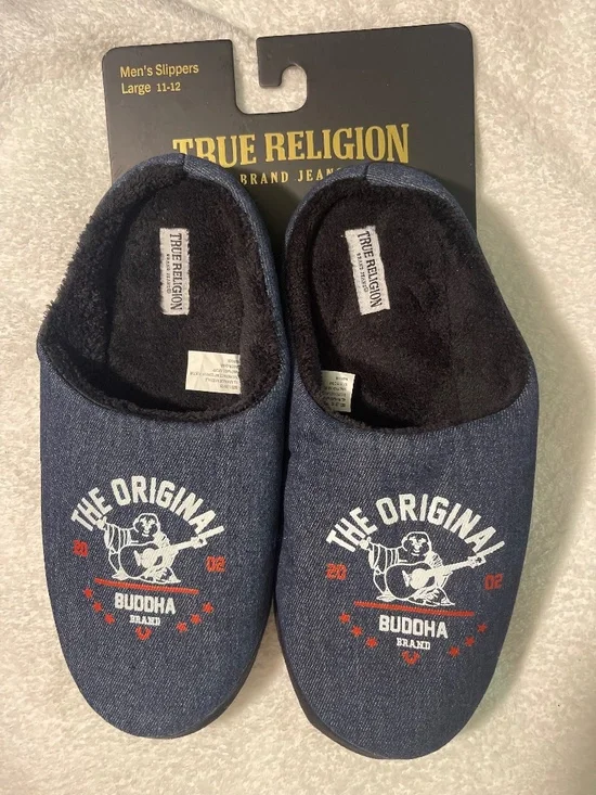 True Religion Men Slippers Size Large (11-12)