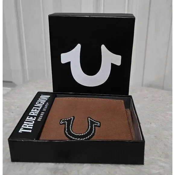 True Religion Brown Wallet for Men