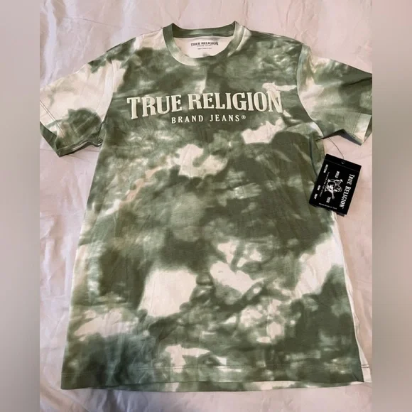 True Religion Mens Tie Dye Logo Tee NWT