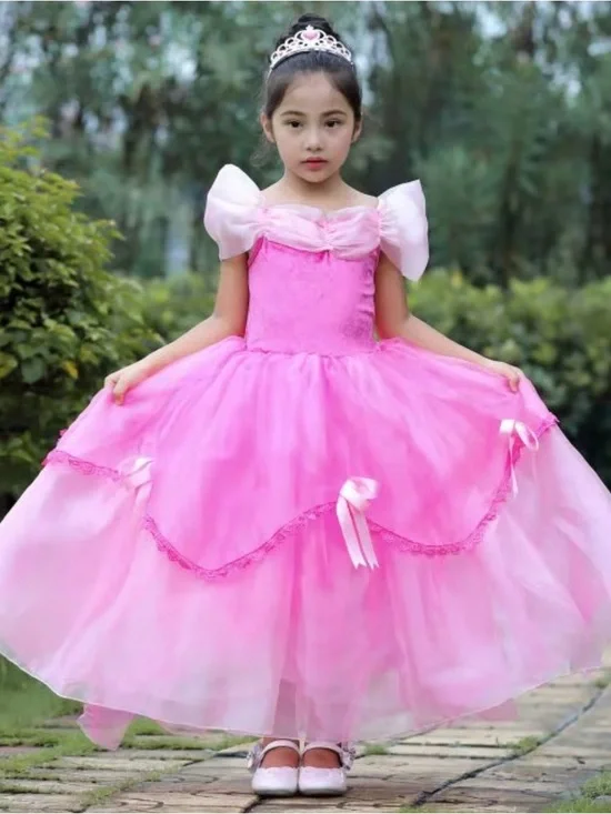 Pink Princess Ball Gown Costume for Kids