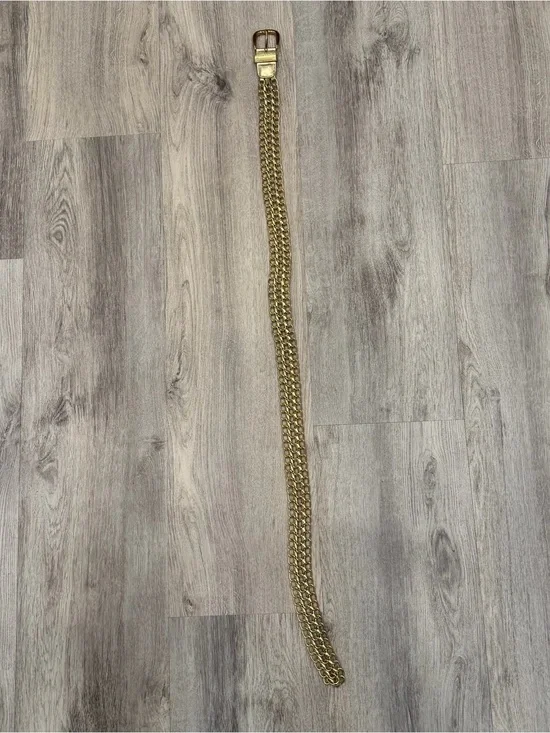 Vintage Gold Chain Link Belt 40” Adjustable Statement Waist Belt