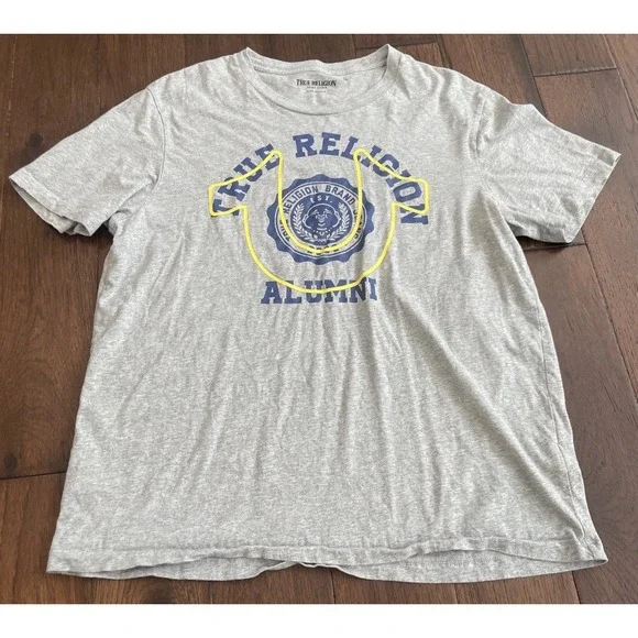 True Religion Alumni Mens Shirt 2XL‎ Grey