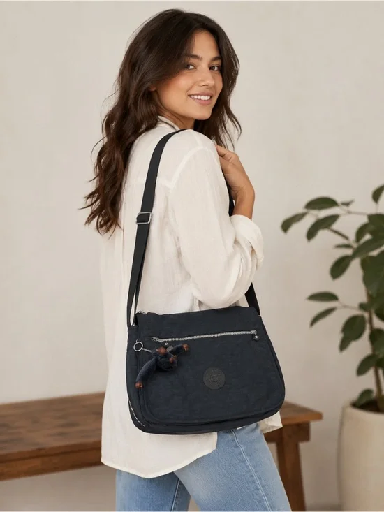Kipling Navy Messenger Bag with Charm