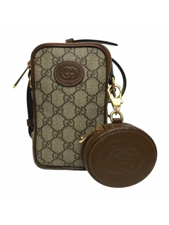 Gucci Interlocking Shoulder Bag GG Supreme Leather