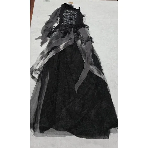 NEW - Cemetery Bride Costume Kids L (10/12) Halloween Costume Corpse - Zombie