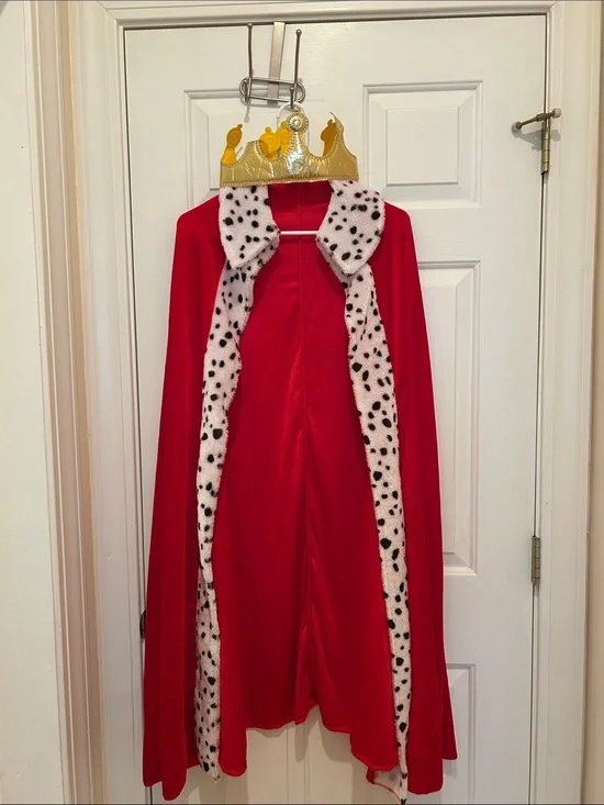 Kids Costume- royal cape with crown