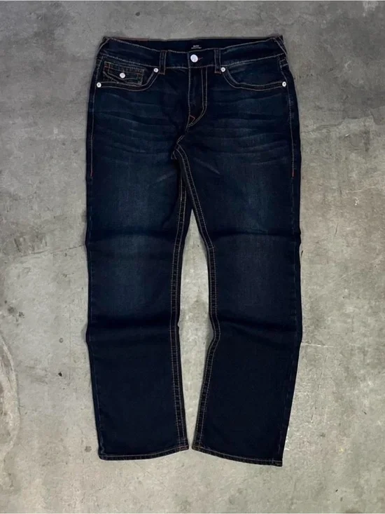 True Religion Men's Dark Indigo Relaxed Jeans