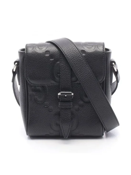 Gucci Shoulder Bag Small Jumbo GG Black Leather