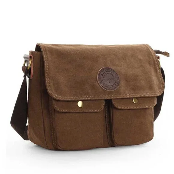 Vintage Men's Canvas Messenger Shoulder Bag Crossbody School Book Bags S…