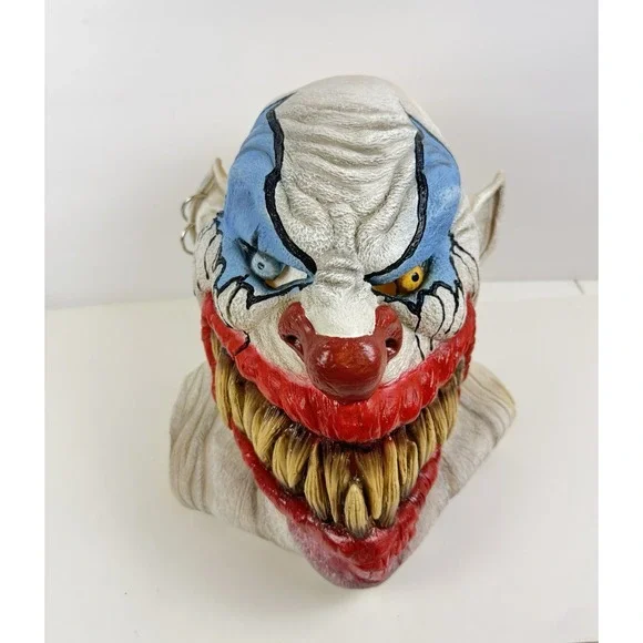 Psycho Murder Clown Latex Mask Adult One Size Halloween Costume Rubies 2010