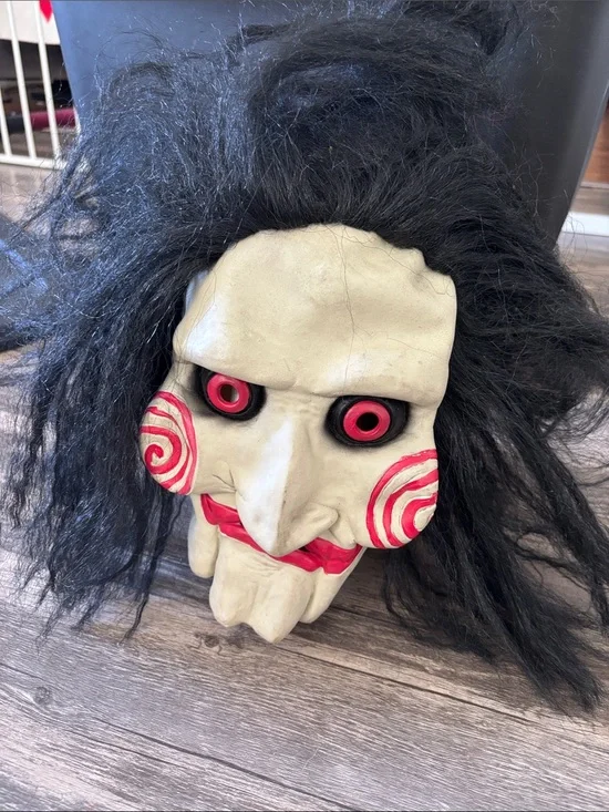 Kids Evil Puppet Mask Halloween Costume - White, Black & Red
