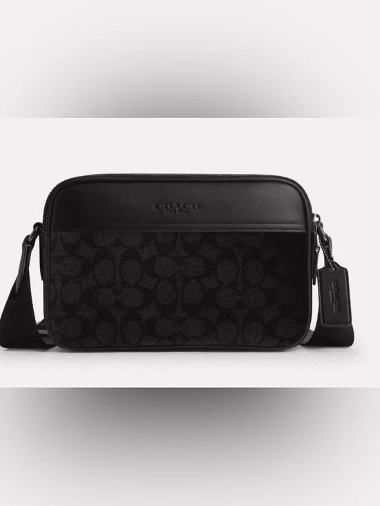 Coach Graham Black Signature C Crossbody Bag