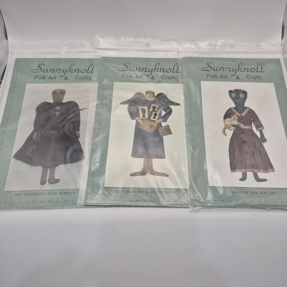 VTG Sunnyknoll Folk Art & Crafts Lot Of 3 #70, #109, & #166
