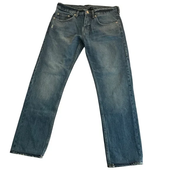 True Religion Rocco Jeans Mens 30 Blue Relaxed Skinny Medium Wash 100 Cotton