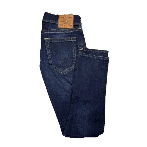 True Religion Rocco No Flap SE 31x34‎ Stretch Jeans Dark Wash