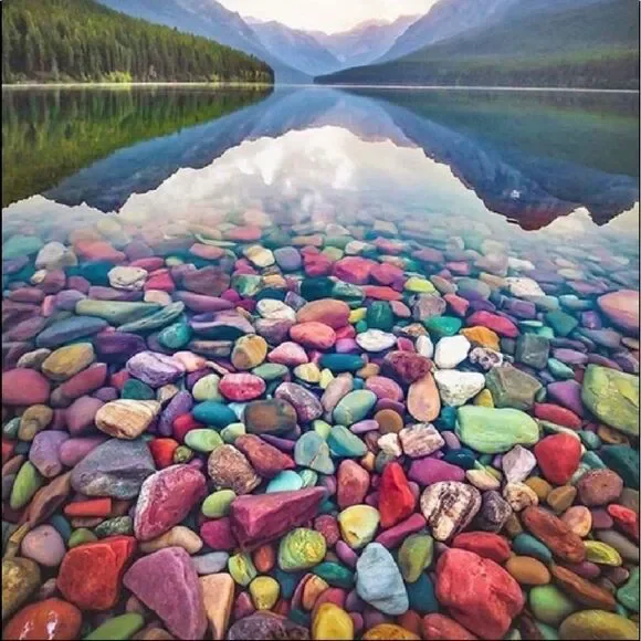 PEBBLE ROCK Lake diamond painting!