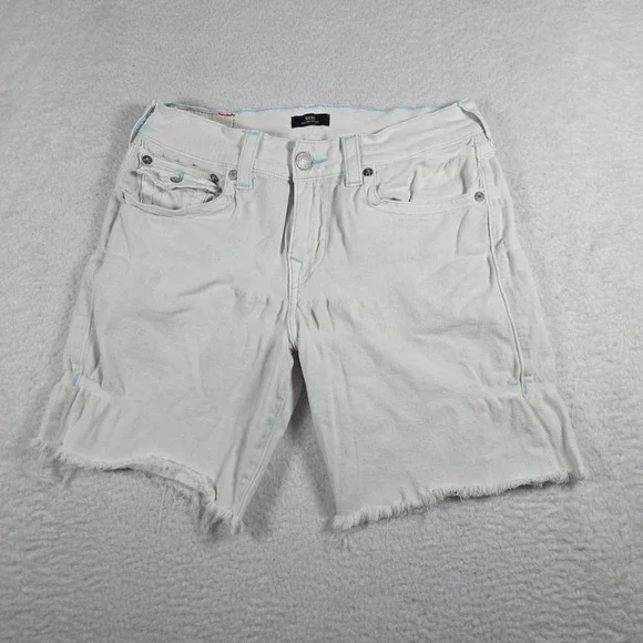 True Religion‎ Ricky Men's Size 32 Light Blue Cut Off Shorts Jorts