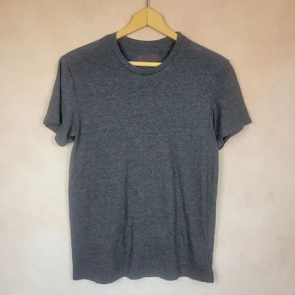 True Religion Gray Short Sleeve T-shirt Logo Print Size Small