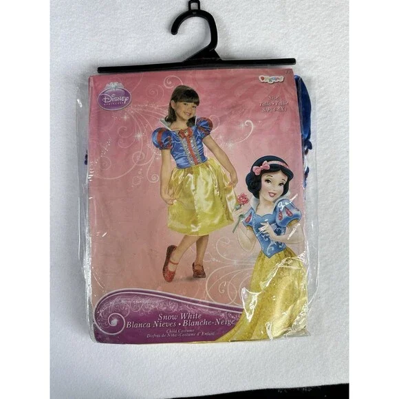 Snow White Sparkle Classic Disney Princess Fancy Dress Child Costume‎ Small 4-6x