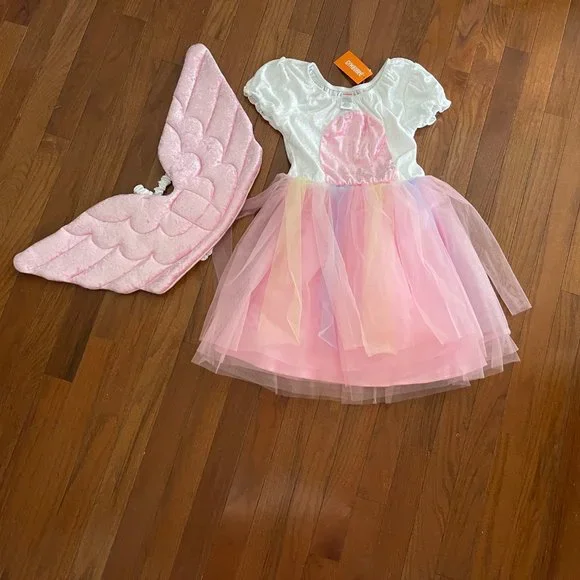 New Gymboree Girls Unicorn Tulle Dress Costume and Wings Size 10