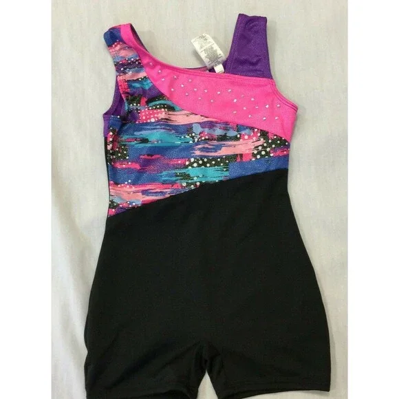 🌎🌎🌎 FREESTYLE DANSKIN GIRLS LEOTARD COSTUME SIZE 4/5 🌎🌎🌎
