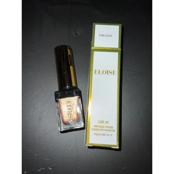 Eloise Get Lit Metallic Foiled Liquid Eye Shadow Pure Gold Shimmer High Pigment