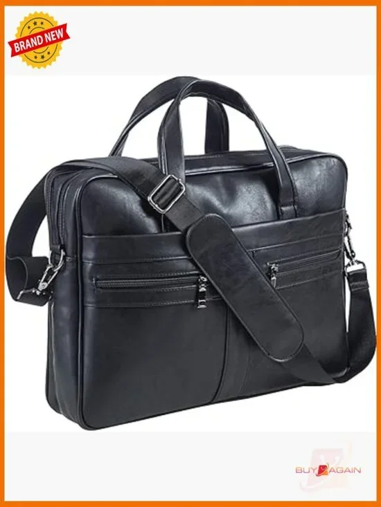 Leather Messenger Bag Laptop Briefcase Business Satchel Computer Case Large