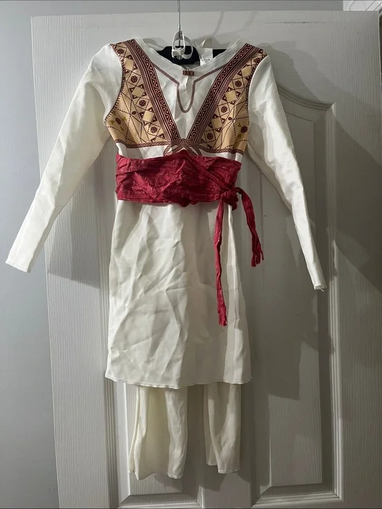 Disney Prince of Persia White Tunic with Red and Beige Geometric Trim