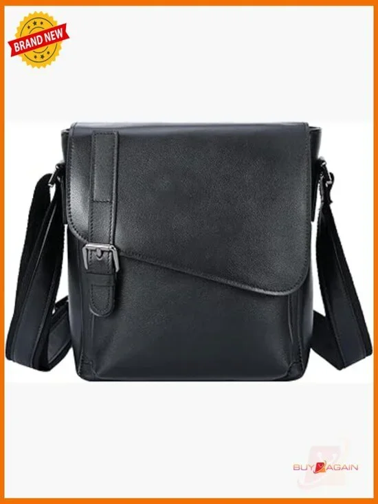 Full Grain Leather Messenger Bag Crossbody Shoulder Bag Fits 10