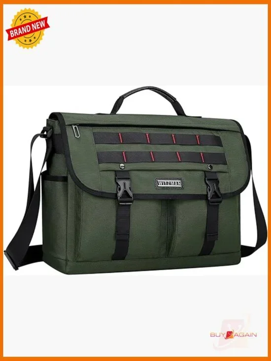 Large Lightweight Nylon Messenger Bag for Men Crossbody Laptop Satchel