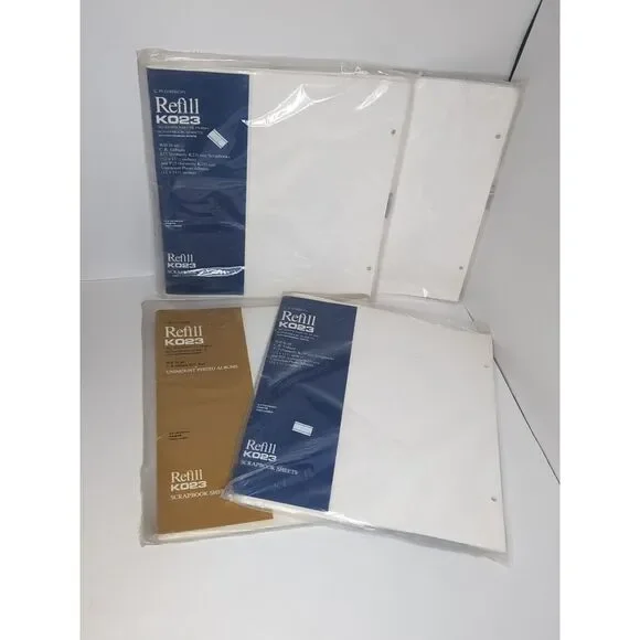 C.R. Gibson Refill K023 White Matte Finish 4 Total Packs - 114 Total Pages READ‎