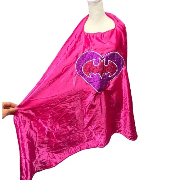 Adult Pink Glitter Batman Cape - Superhero Costume Dress Up