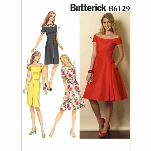 Butterick Sewing Pattern Misses'/Misses' Petite Off-the-Shoulder /Yoke Size 6-14