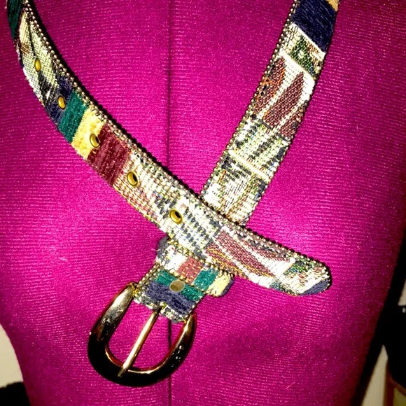 Absolutely Fresh by Prestige Leather S/M Women’s Retro Multicolor Belt 30”