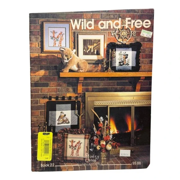 Stoney Creek Collection Wild & Free Cross Stitch Pattern Book 22 Wildlife Animal