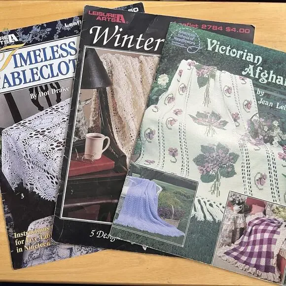 Victorian Afghans Winter Whites Afghans Timeless Tablecloths Vintage Patterns