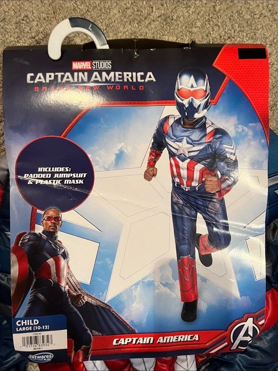 Captain America Kids Costume – Blue & Red  size 10-12