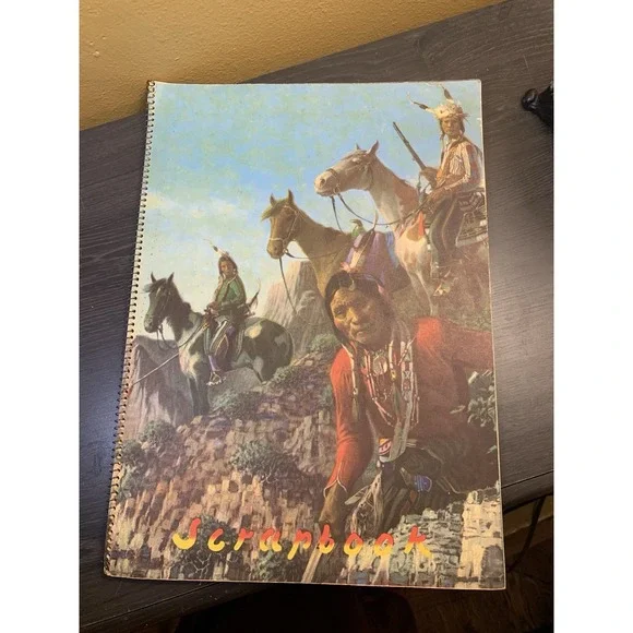 Vintage Scrapbook Spiral Bound Native American Art 15