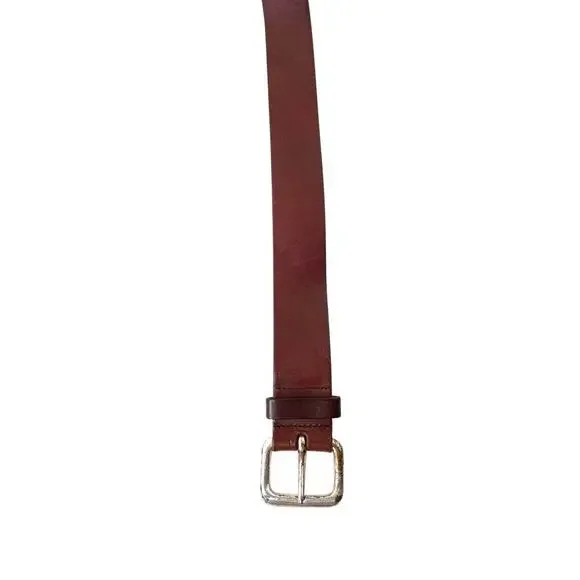 Express Italian Leather Belt in Brown Minimalist Casual Classic Size Medium
