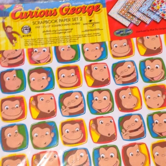 🐒 CURIOUS GEORGE 🐵 ScrapBook Paper