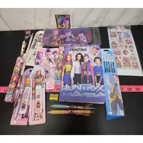 K-Pop Demon Hunters Kids Pencil & Pens Variety Bundle School Supplies Trendy