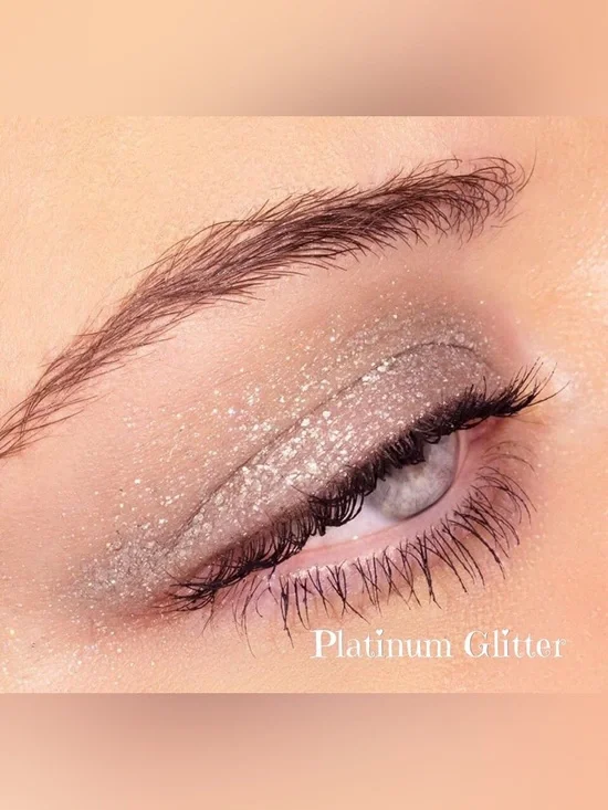 Shadowsense Platinum Glitter NEW Silver Multicolored Cream to Powder Eyeshadow