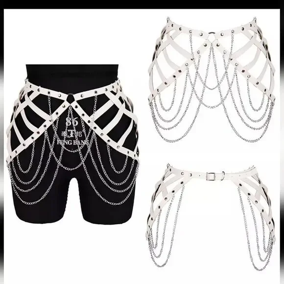 NWOT White Waist Harness Belt