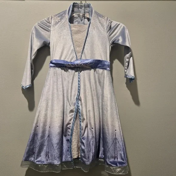Disney Queen Elsa Ice Blue Bling Costume Dress Frozen‎ II Size 3T-4T
