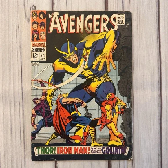 The Avengers #51 Marvel Comics Volume 1 1968 Sikver Age The Collector  Comic‎