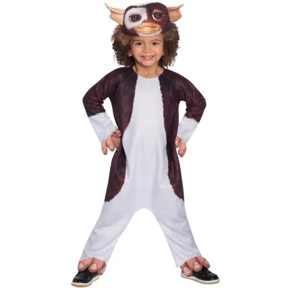 NEW Gizmo Gremlins Halloween Costume Toddler 3T/4T Jumpsuit Headpiece