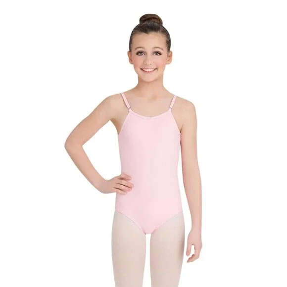 Capezio Girls Camisole Leotard Adjustable Straps Pink Large Dance Ballet NWT