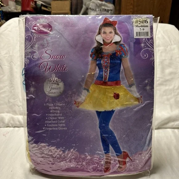 Disney Snow White Costume Junior M 7-9 New