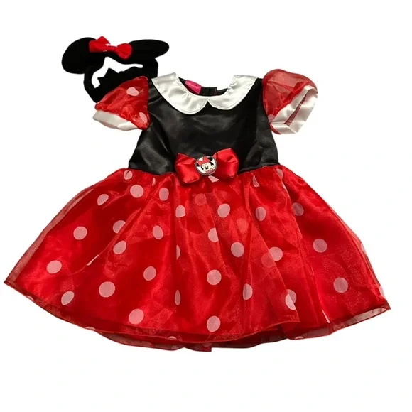 Disney Red and Black Polka Dot Costume with Headband