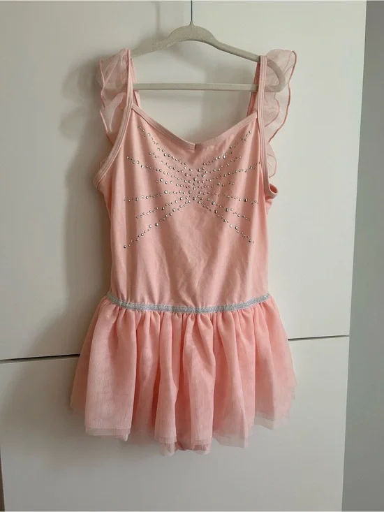 Girls Pink Sparkle Tutu Dress - Size L (10/12)